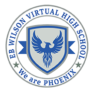 The E B Wilson Logo, A Phoenix with the words We are Phoenix