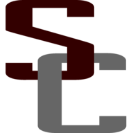 Station Camp High School's Logo, the letters S and C in maroon and Silver