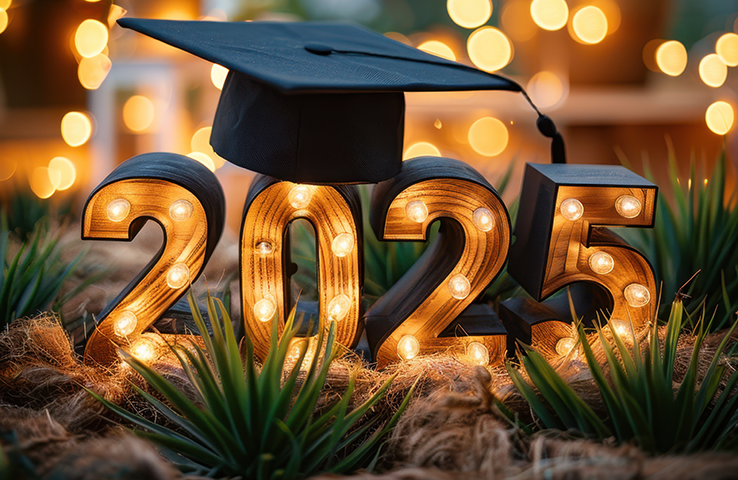 Graduation cap and year