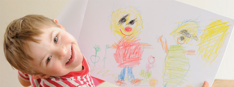 Children with Drawing